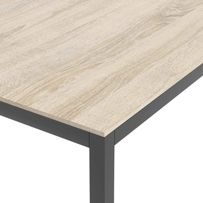 Family Dining Table 140cm Oak Table Top with Black Legs