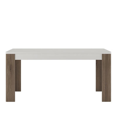 Toronto - 160cm Dining Table - White with San Remo Oak inset