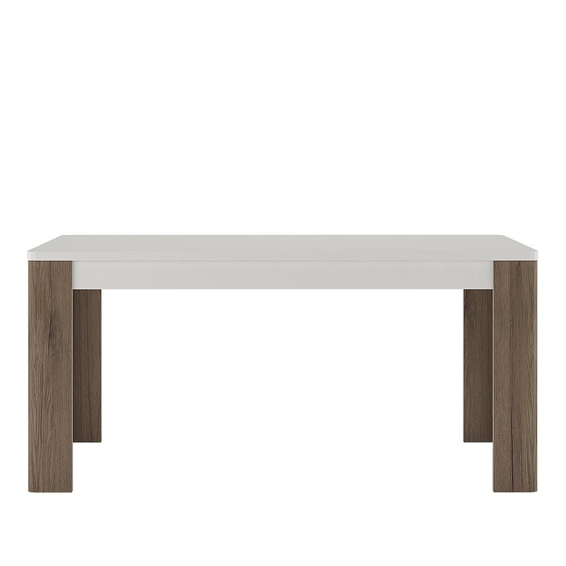 Toronto - 160cm Dining Table - White with San Remo Oak inset