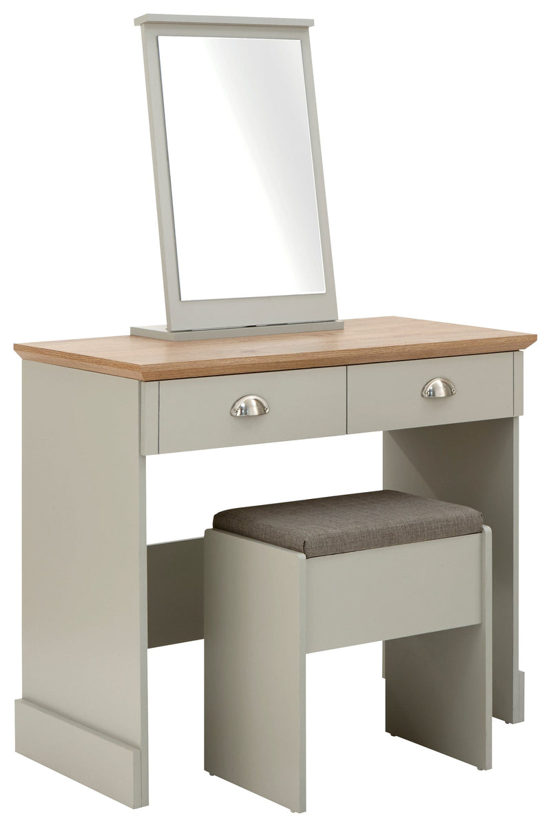 Kendal Dressing Table With Stool Grey