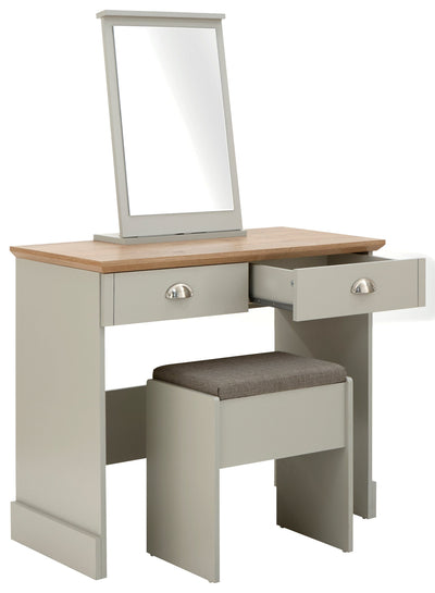 Kendal Dressing Table With Stool Grey