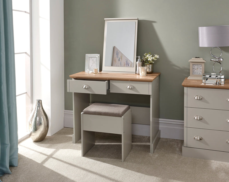 Kendal Dressing Table With Stool Grey