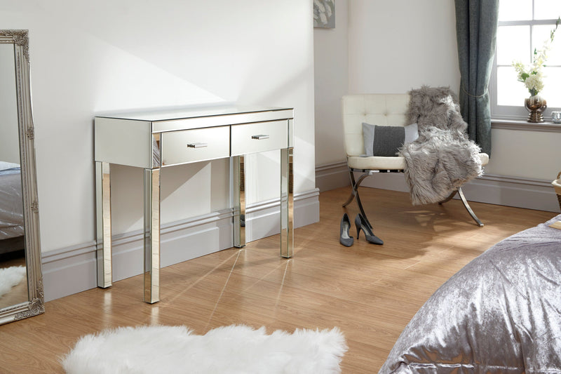 Venetian Dressing Table Clear Mirror Finish