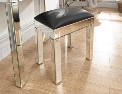 Venetian Stool Clear Mirror Finish