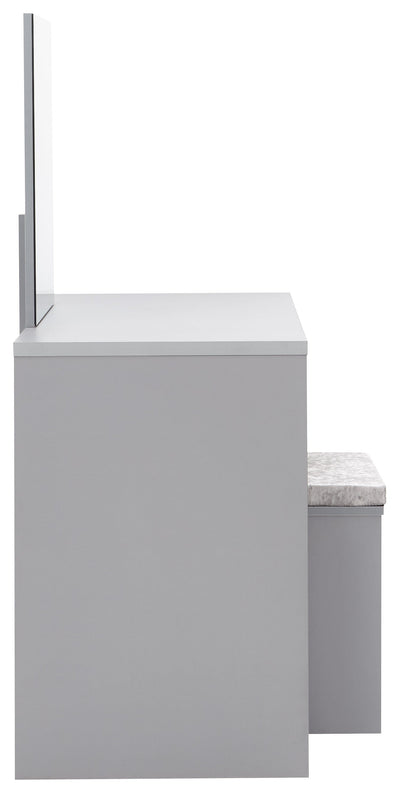 Elizabeth Dressing Table Set Grey + White