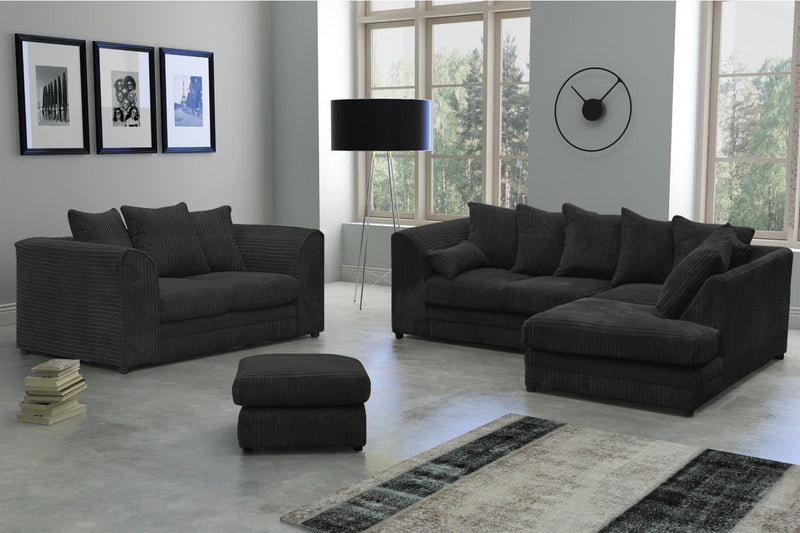 Desmond Jumbo Cord Corner Sofa Set 6 Colour