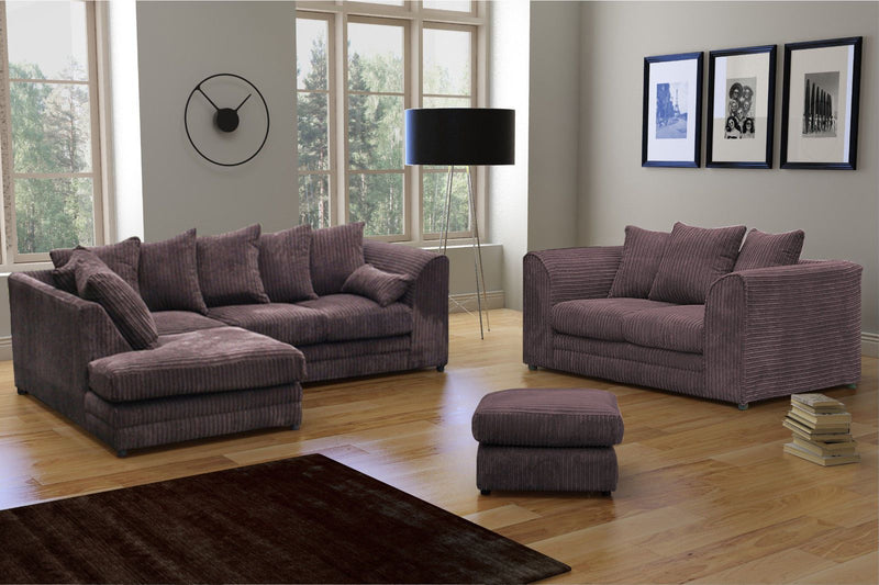 Desmond Jumbo Cord Corner Sofa Set 6 Colour