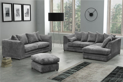 Desmond Jumbo Cord Corner Sofa Set 6 Colour