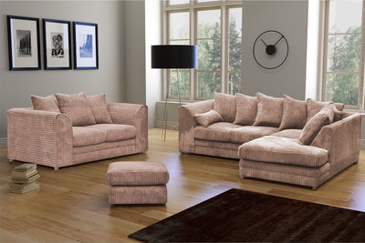 Desmond Jumbo Cord Corner Sofa Set 6 Colour