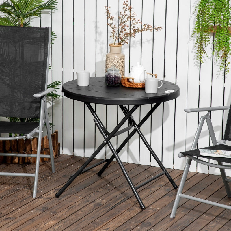 Foldable Round Garden Table- Dark Grey