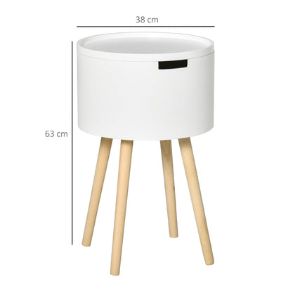 Modern Side Table With Hidden Storage Space