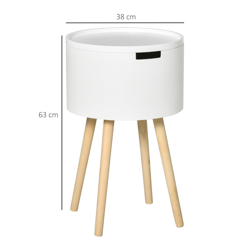 Modern Side Table With Hidden Storage Space