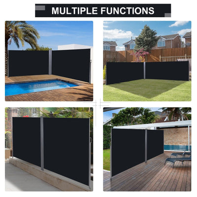 Retractable Side Awning Screen Fence Patio Garden Wall Balcony