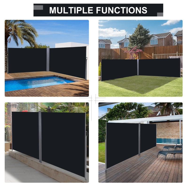 Retractable Side Awning Screen Fence Patio Garden Wall Balcony