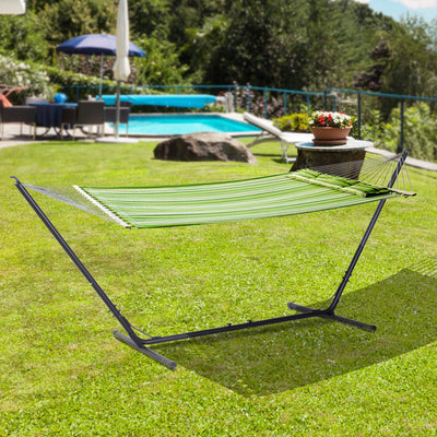 Outsunny 3.1–3.8m Adjustable Universal Hammock Stand Metal Frame Garden Camping Picnic Outdoor Patio Replacement – Stand Only