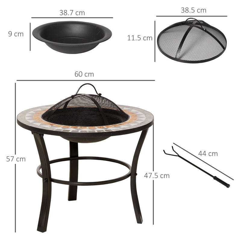 60cm Outdoor Fire Pit Table