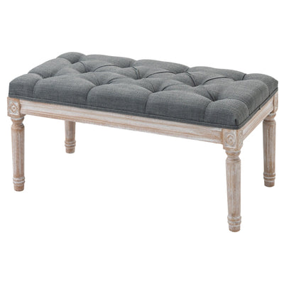 Bed End Stool Accent Bench - Grey