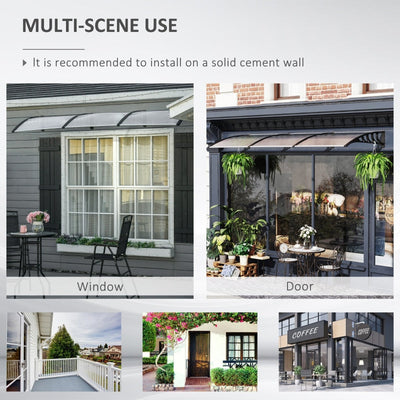 Front Door Canopy Outdoor Awning - Clear