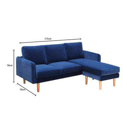 Snowdonia 3 Seater Corner Sofa in Royal Blue