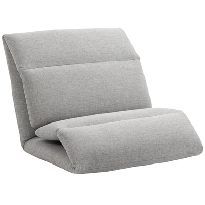 Silla de suelo ajustable con respaldo, color gris 