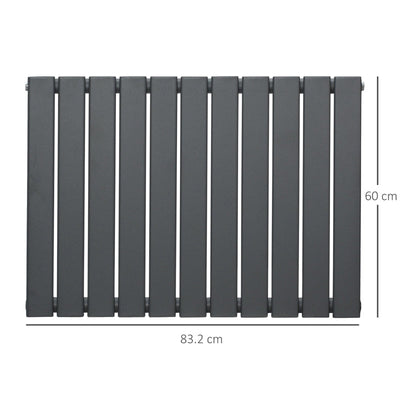 Single Panel Vertical Designer Radiator, Grey