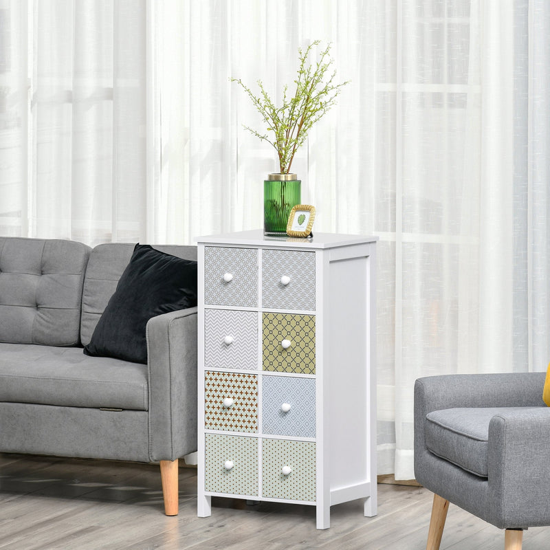 Chest of Drawers, 8 Drawer Dresser, Storage Cabinet for Bedroom Living Room