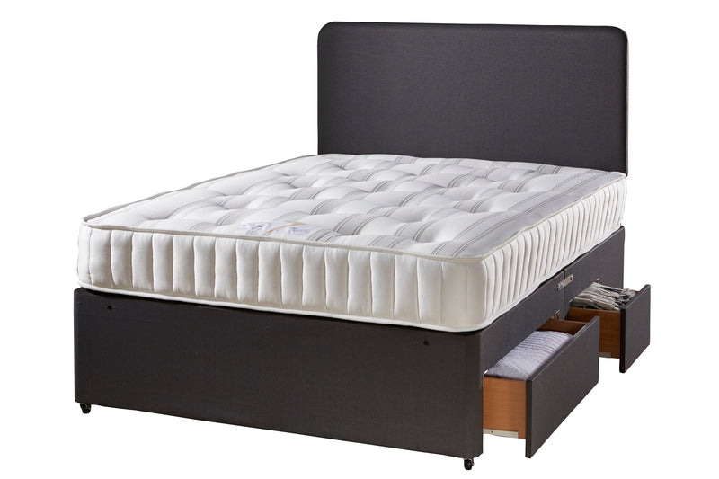 Spring Divan Bed Set (Base + Mattress + Headboard)