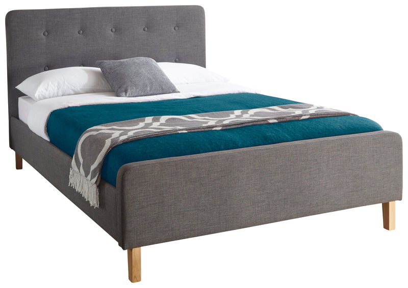 Ashbourne Fabric Upholstered Bed Grey