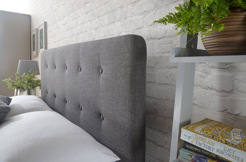 Ashbourne Fabric Upholstered Bed Grey