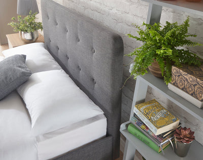 Ashbourne Fabric Upholstered Bed Grey