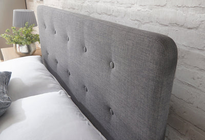 Ashbourne Fabric Upholstered Bed Grey