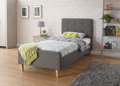 Ashbourne Fabric Upholstered Bed Grey