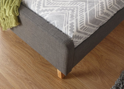 Ashbourne Fabric Upholstered Bed Grey