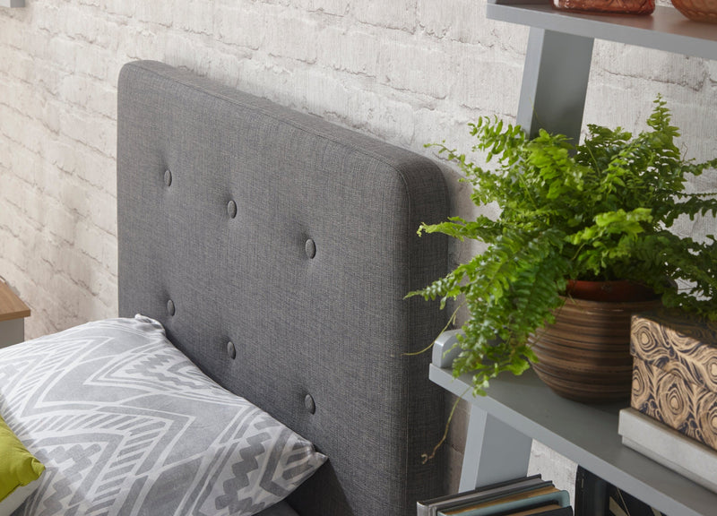 Ashbourne Fabric Upholstered Bed Grey