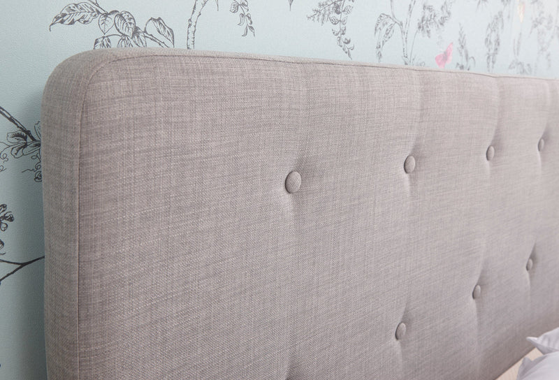 Ashbourne Fabric Upholstered Bed Light Grey