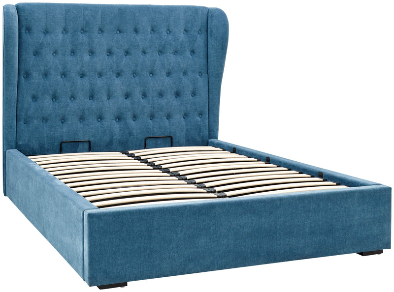 Dakota Ottoman Bed With Solid Base Teal - GFW