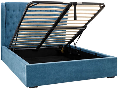 Dakota Ottoman Bed With Solid Base Teal - GFW