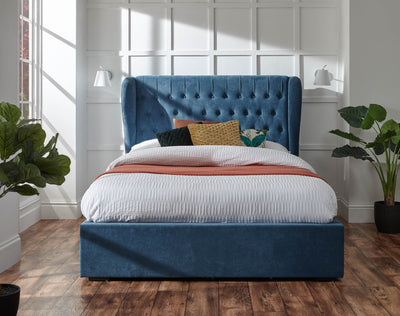 Dakota Ottoman Bed With Solid Base Teal - GFW