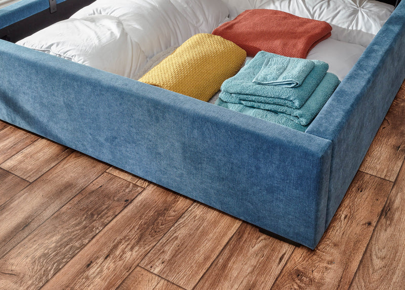 Dakota Ottoman Bed With Solid Base Teal - GFW