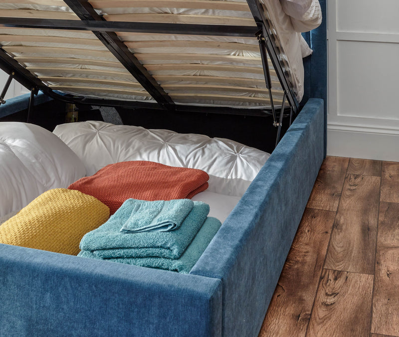 Dakota Ottoman Bed With Solid Base Teal - GFW