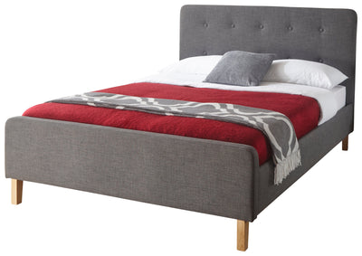 Ashbourne Fabric Upholstered Bed Grey