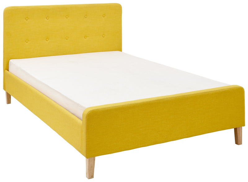 Ashbourne Fabric Upholstered Bed Mustard