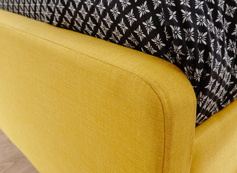 Ashbourne Fabric Upholstered Bed Mustard