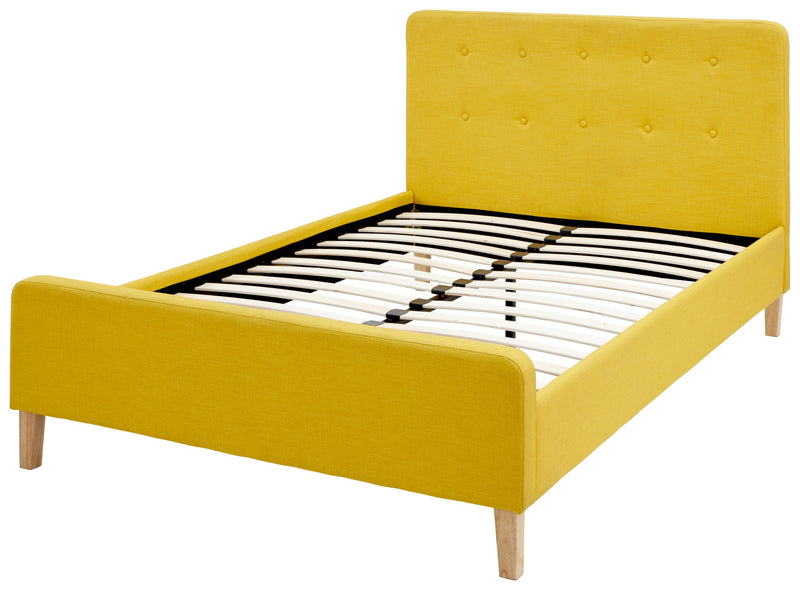 Ashbourne Fabric Upholstered Bed Mustard