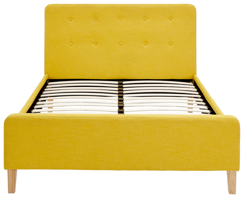 Ashbourne Fabric Upholstered Bed Mustard