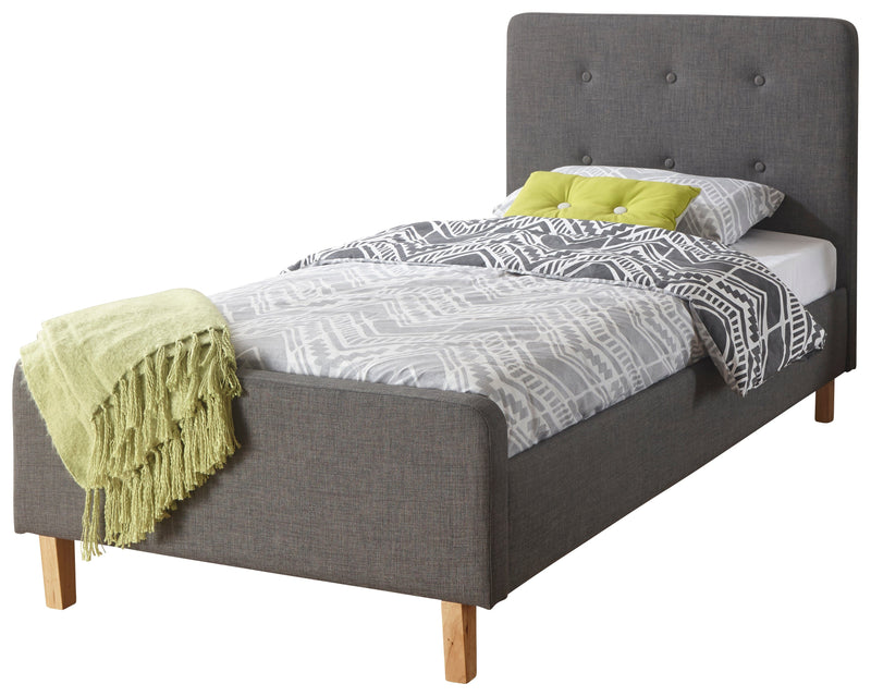 Ashbourne Fabric Upholstered Bed Grey