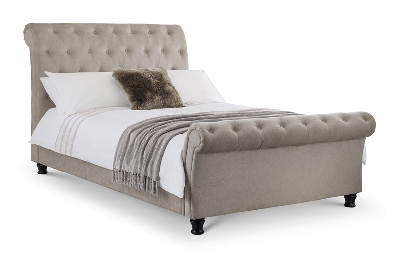 Ravello Fabric Bed - Mink Chenille