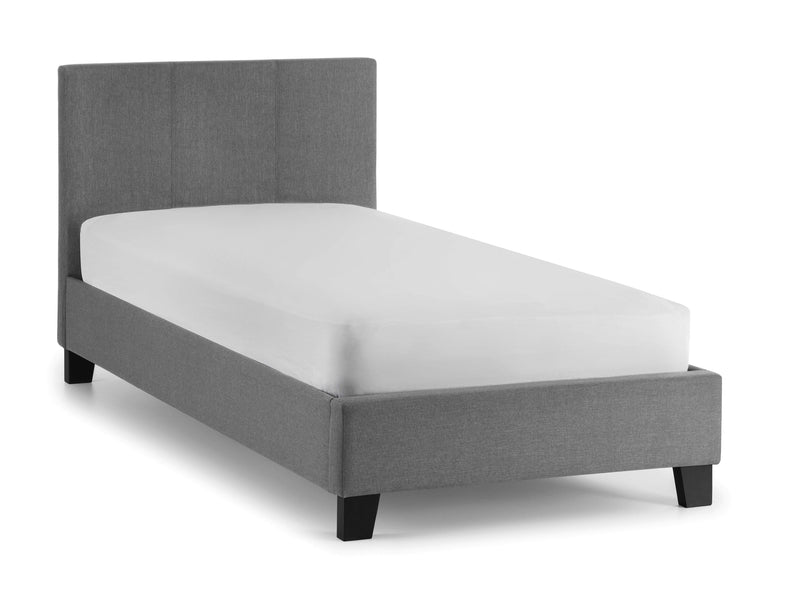 Rialto Light Grey Linen Bed - Grey Linen