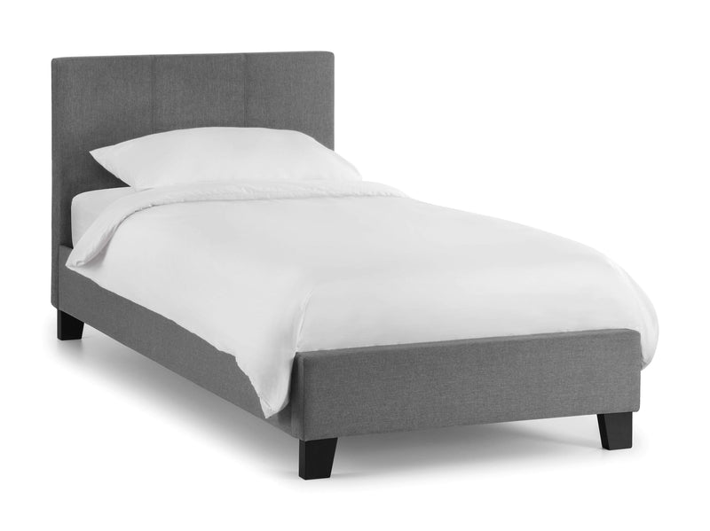 Rialto Light Grey Linen Bed - Grey Linen