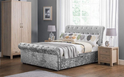 Verona 2 Drawer Storage Bed Silver Crush - Verona - Silver Crush